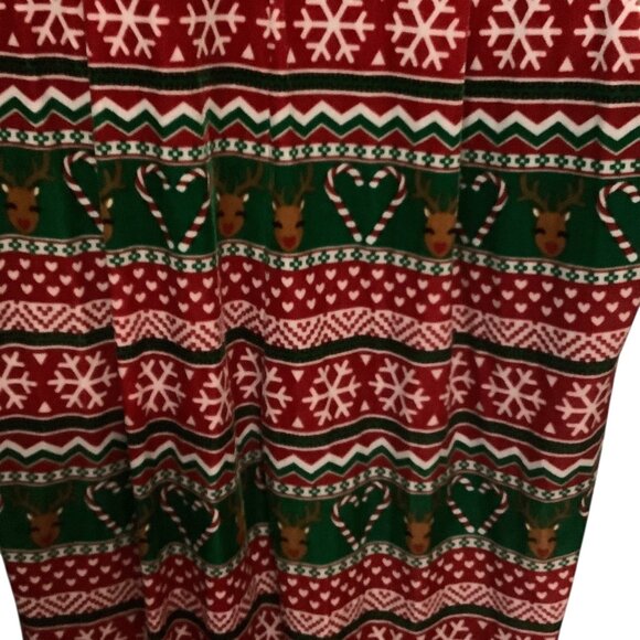 Rudolph Reindeer Christmas Jumpsuit Women XL Overalls Santa's Favorite Holiday - Picture 6 of 9